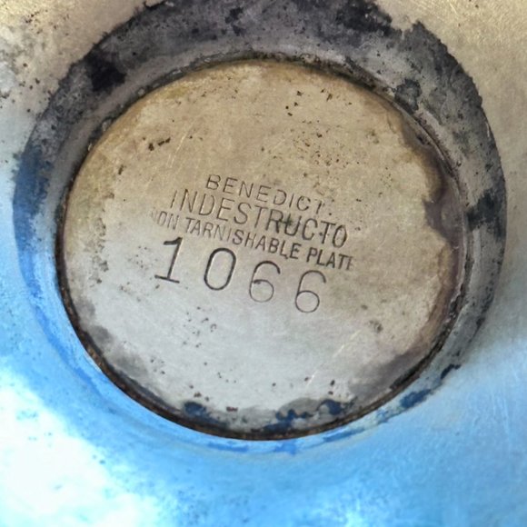 BENEDICT INDESTRUCTO 1066 Vintage Serving Plate - Picture 7 of 7